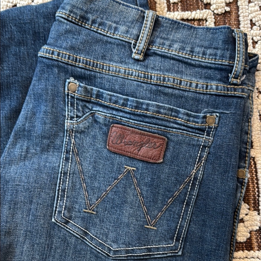 Wrangler Indigo Denim Jeans SLIM BOOT 36 x 34 EXCELLENT
